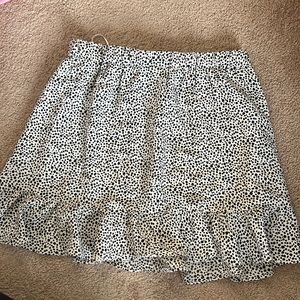 Princess Polly black and white dot mini skirt